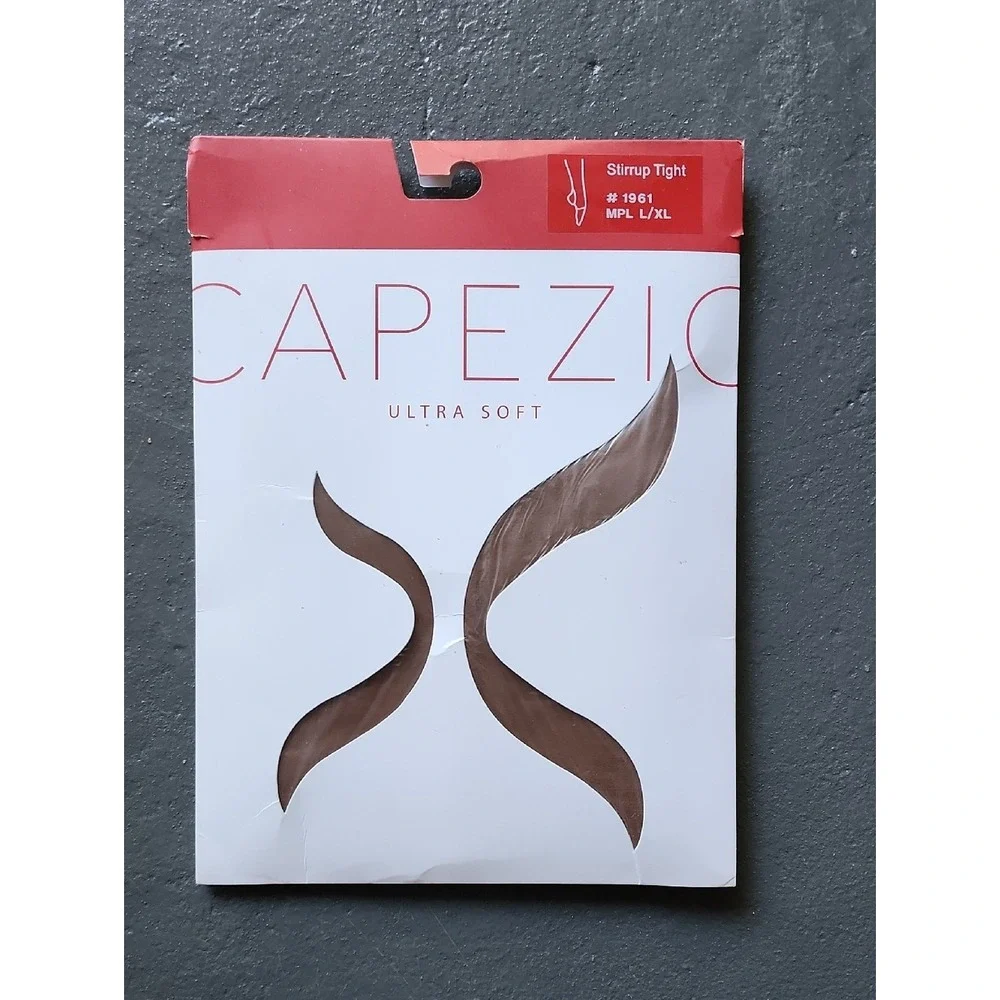 Capezio Ultra Soft Stirrup Tight L/XL Matte Semi Opaque Tights MPL Moccasin NWT